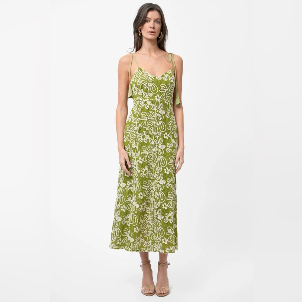 Trina Corded Textured Slip Midi Dress - Adelyn Rae